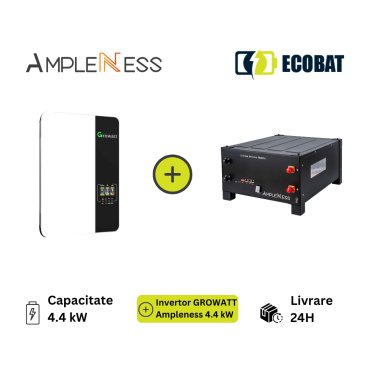 Combo Growatt SPF5000ES Off Grid & Amplenes 4,4 Kwh