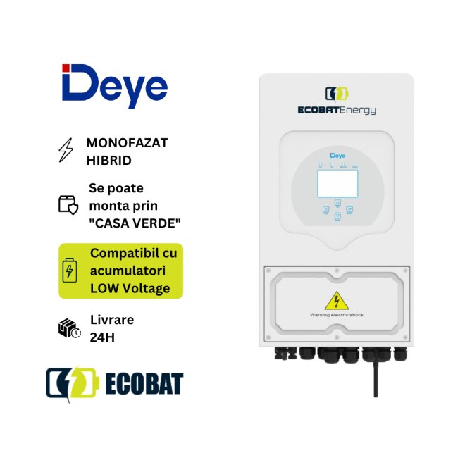 Invertor HIBRID MONOFAZAT Deye 6 kW SUN-6-SG03LP1-EU