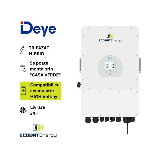 Invertor High Voltage HIBRID TRIFAZIC Deye 15 kW SUN-15K SG01HP3-EU