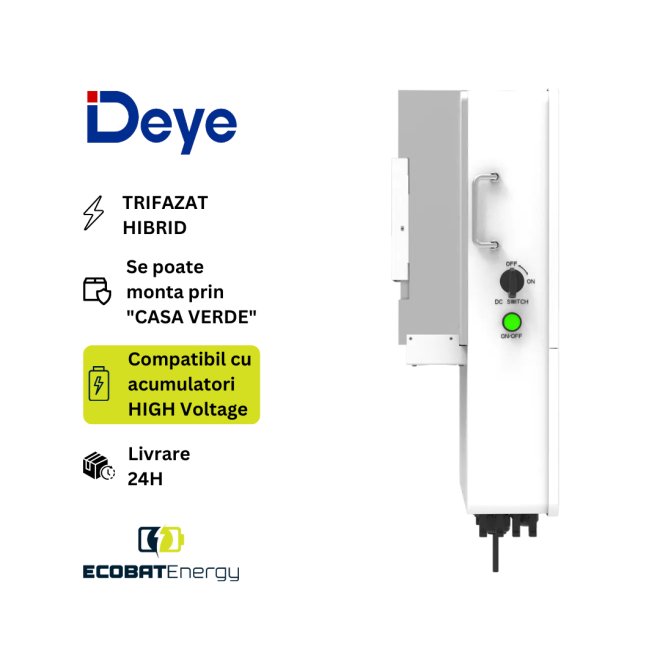 Invertor High Voltage HIBRID TRIFAZIC Deye 15 kW SUN-15K SG01HP3-EU