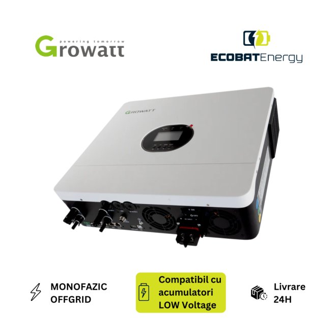 Invertor Off-Grid Monofazat Growatt SPF6000ES PLUS 6kW, Modul Shine WiFi Inclus