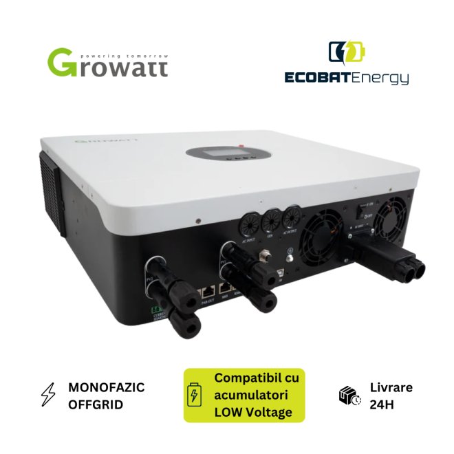 Invertor Off-Grid Monofazat Growatt SPF6000ES PLUS 6kW, Modul Shine WiFi Inclus