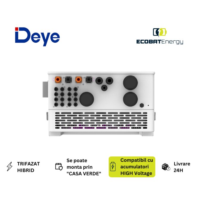 Invertor High Voltage HIBRID TRIFAZIC Deye 30 kW SUN-30K SG01HP3-EU