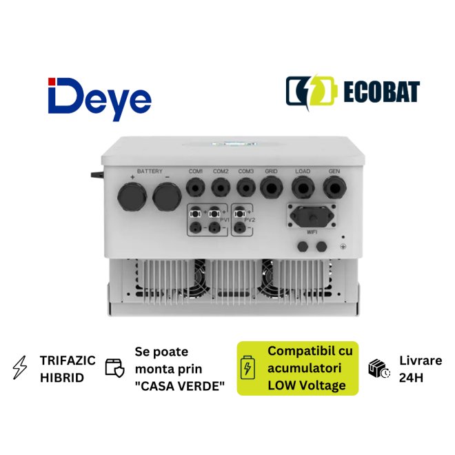 Invertor HIBRID TRIFAZIC Deye 12 kW SUN-12-SG04LP3