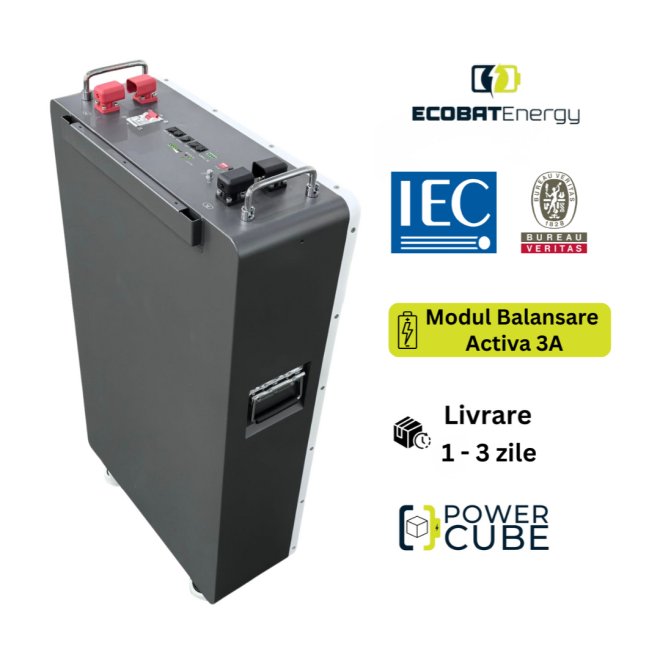 Acumulator 10.24 KWh Lifepo4 Ecobat Energy Powercube 51.2V 200Ah