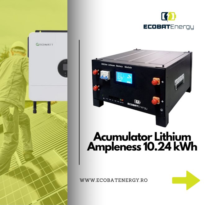 Combo Invertor Growatt SPF 6000ES 6kW + Ampleness 10.24kWh