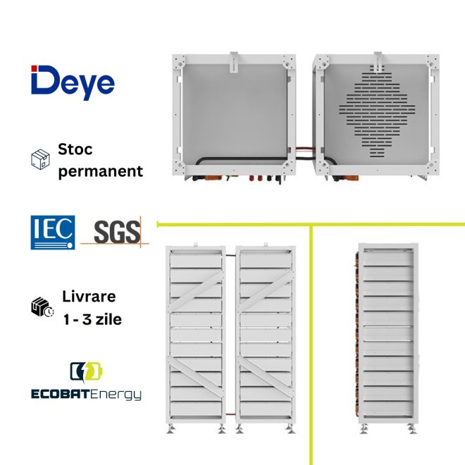 Sistem Stocare Deye BOS-A HV 53.76Kwh IP20
