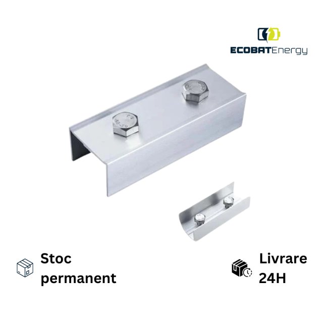 SET conector profil aluminiu Tip H cu șurub și piuliță