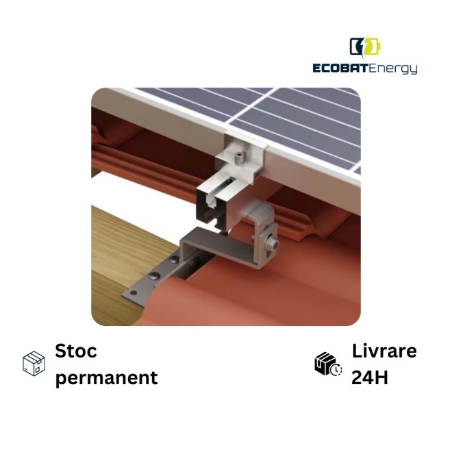 Suport dublu reglabil montaj panouri fotovoltaice 115 mm