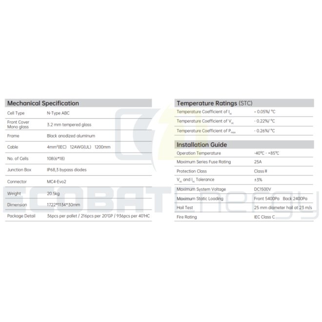 Panou fotovoltaic Aiko-A440 N-Type TOPCon