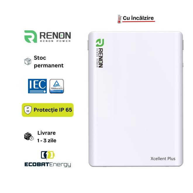 Acumulator Renon Lifepo4 Xcellent Plus 16 kWh 51.2V-314Ah IP65 Cu Incalzire
