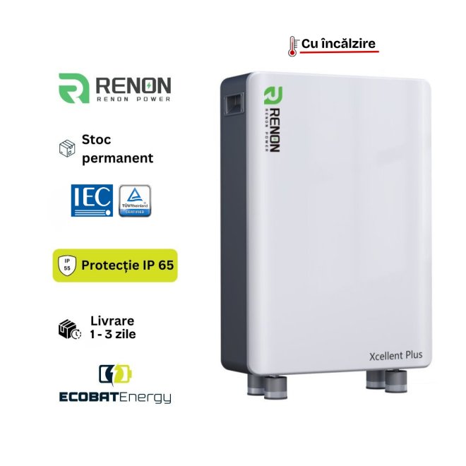 Acumulator Renon Lifepo4 Xcellent Plus 16 kWh 51.2V-314Ah IP65 Cu Incalzire