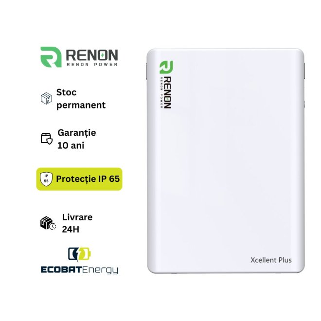 Acumulator Renon Lifepo4 Xcellent Plus 16 kWh 51.2V-314Ah IP65 Cu Incalzire