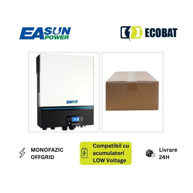 Invertor EASUN SMW 8kW Functie Paralel 48V 2xMPPT 120A