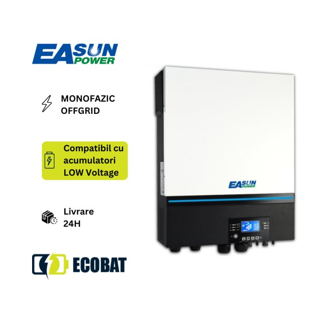 Invertor EASUN SMW 8kW Functie Paralel 48V 2xMPPT 120A