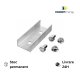 SET conector profil aluminiu Tip H cu șurub și piuliță